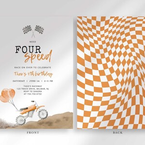 motorbike birthday invitation