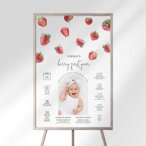 berry first birthday milestone chart