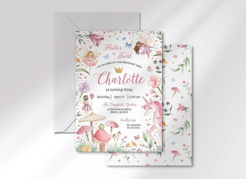 fairy birthday template