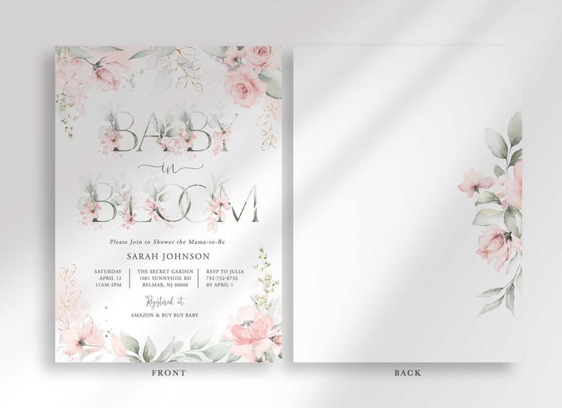 baby girl baby shower invitation