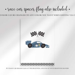 race car first birthday banner