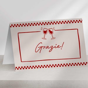 Pizza babyshower bedankkaart, Italiaans thema dankbaarheidsbriefje, speciale bezorging Grazie Card, bewerkbare pizzeria bedankkaart, pizza en fopspenen