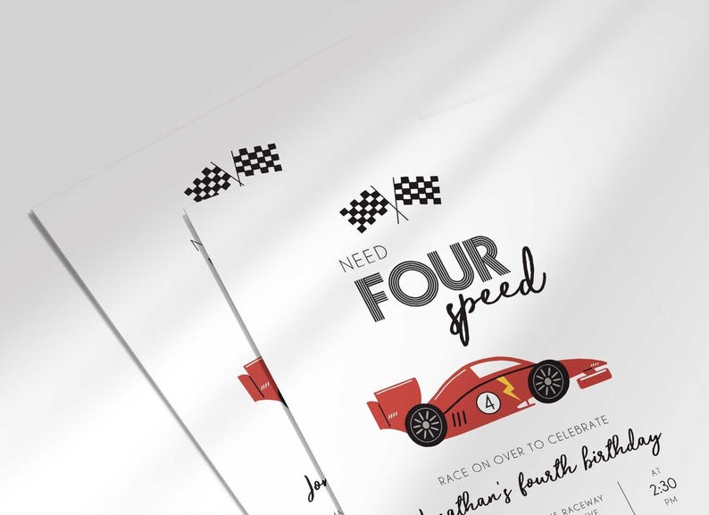 need four speed invitation