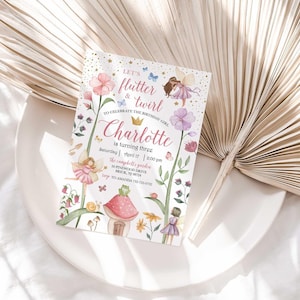 fairy birthday invitation