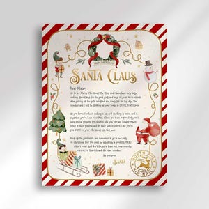 Editable Letter from Santa: (8.5x11 PDF) (Digital Download)