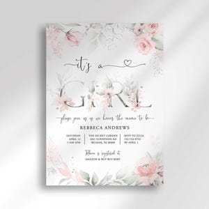 its a girl baby shower invitation