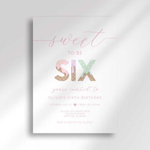 ice cream 6th birthday invite