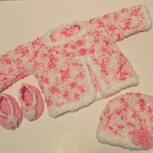 Baby Crocheted Sweater Set