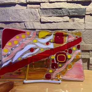 Starburst 3 piece Fused Glass Fish Set