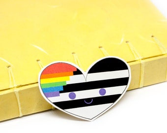 Pride Ally Heart sticker, Ally Pride love sticker, Cute die cut sticker, LGBTQ  Allysticker