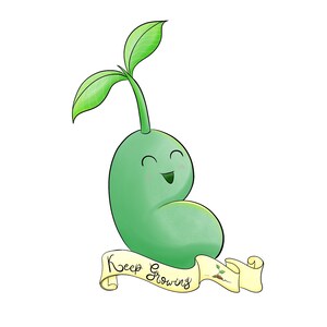 Sticker vinyle Germes de soja qui poussent toujours plus