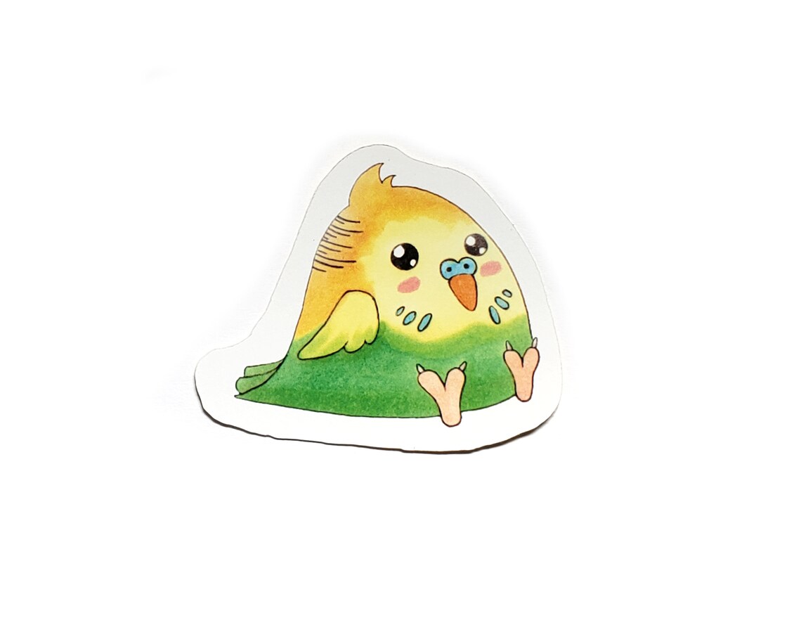 Parakeet Art Stickers Budgie Stickers Bird Stickers Kawaii - Etsy