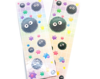Dust ball bookmark, cute soot ball bookmark, sprite bookmark, kawaii bookmark, bookmark for kids, bookmark for girls, bookmark gift, anime