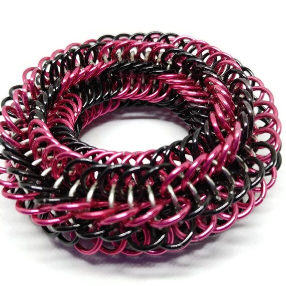 Infinity rose chainmaille fidget toy | Etsy