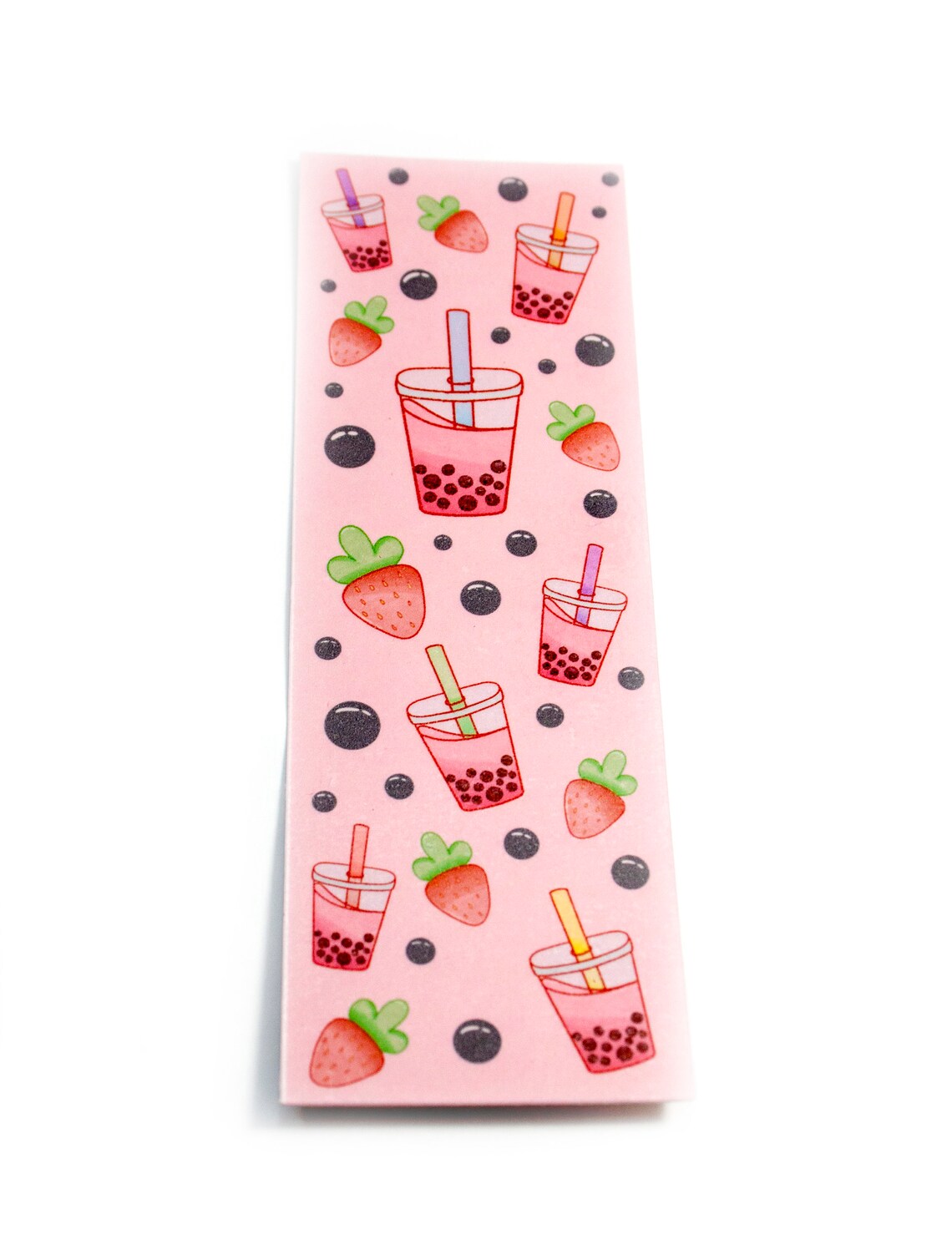 Strawberry bubbletea bookmark cute boba bookmark food Etsy