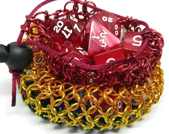 Dungeons and Dragons Rainbow chainmail dice bag