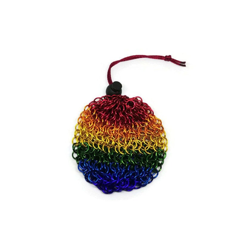Dungeons and Dragons Rainbow chainmail dice bag