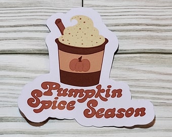 Pumpkin spice season vinyl sticker