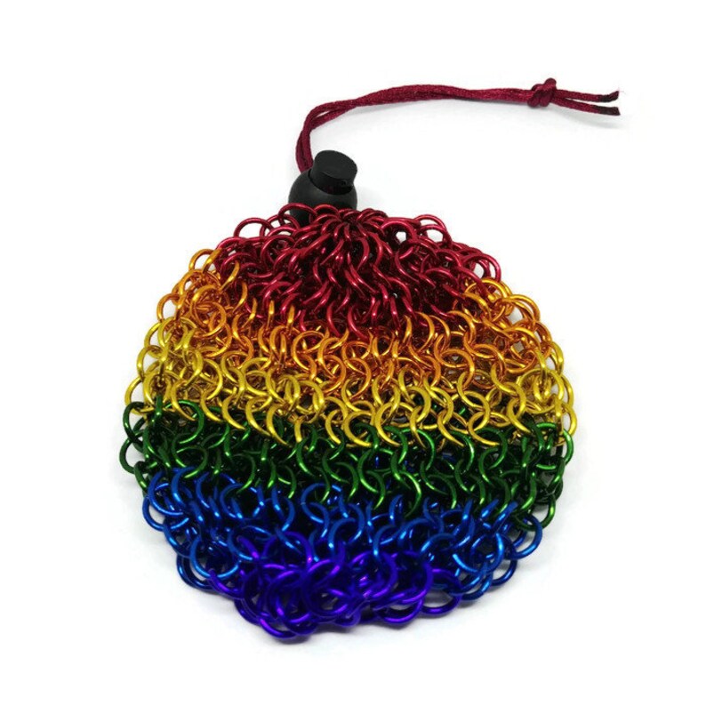 Dungeons and Dragons Rainbow chainmail dice bag