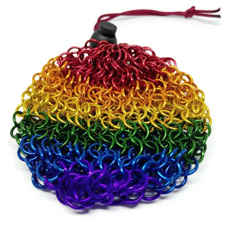 Dungeons and Dragons Rainbow Chainmail Dice Bag Etsy