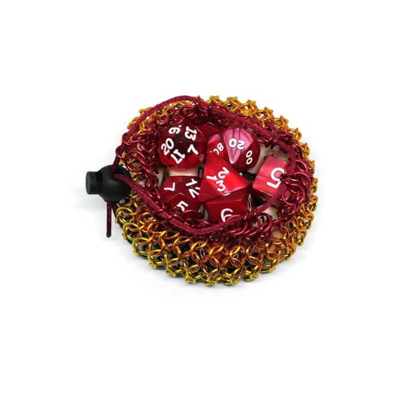 Dungeons and Dragons Rainbow chainmail dice bag