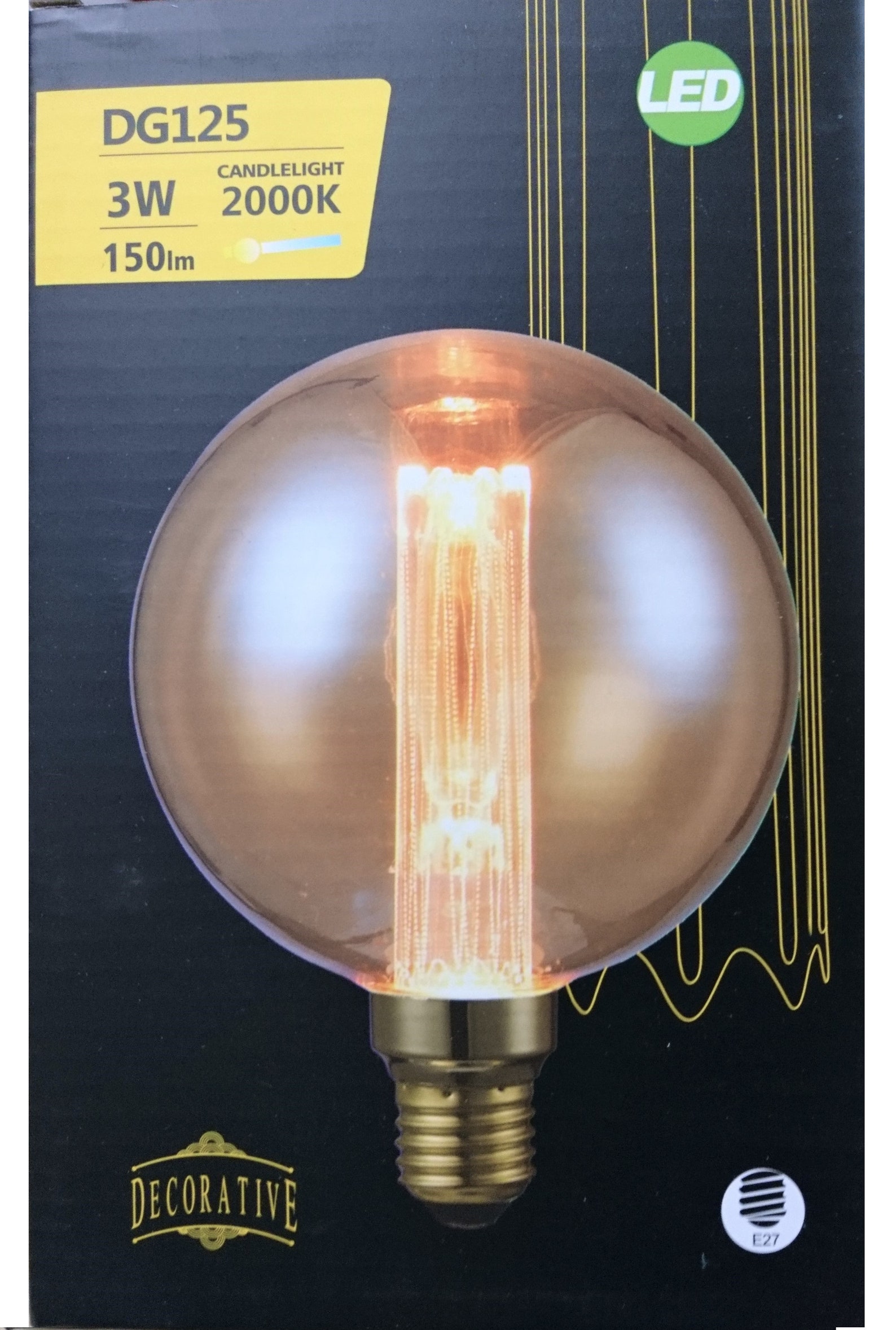 Large Decorative G125 LED Bulb E27 New Design Industrial Etsy UK