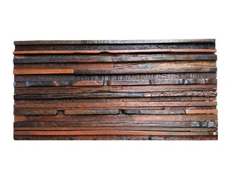 1.1sqm Reclaimed Wood Wall Tiles, Handmade Mosaic
