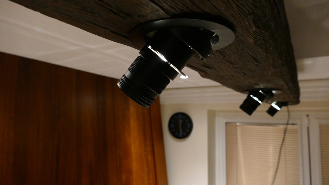 Suspended Faux Wood Beam Spot Lights, Gallery, Showroom, Commercial