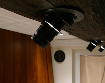 Suspended Faux Wood Beam Spot Lights, Gallery, Showroom, Commercial Light, Hanging Beam Light