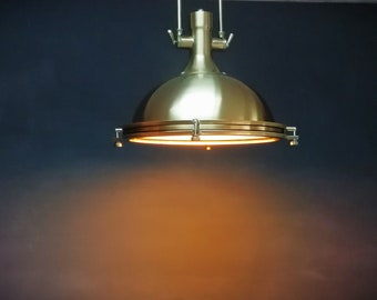 Large Iron Pendant Light: Industrial Farmhouse Style (40cm)