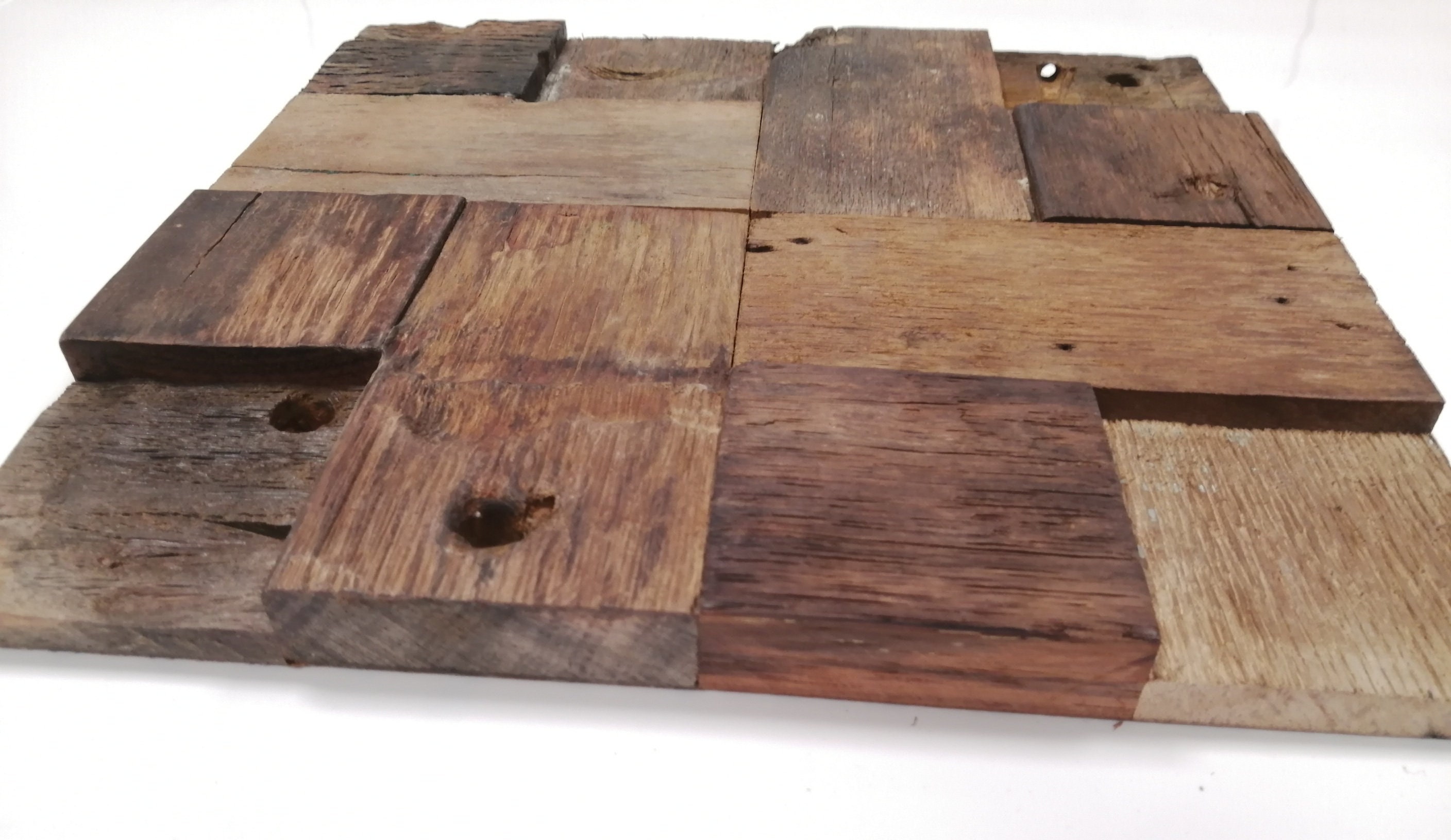 Reclaimed Wood Wall Tiles Rustic Wall Tiles Decorative Wall - Etsy