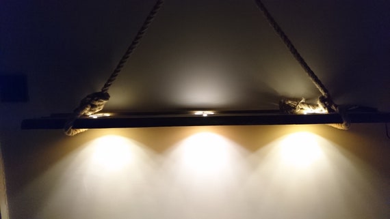 Reclaimed Pendant Lights Plug Play Light Fixture With 3x Recessed Led Spotlights Decorative Wood Spot Lights Rustic Ceiling Pendant