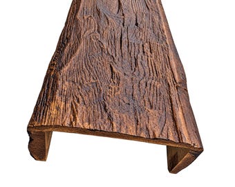 Hand Stained Faux Aged Oak Ceiling Beam: Hand Hewn PU Farmhouse Style
