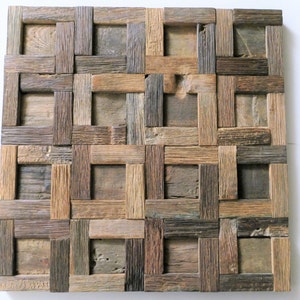 Rustic Wooden Wall Tiles, Rustic Wood Tiles, Reclaimed Wall Tiles, Wall Decorative Panels, Wall Tiles, Handmade, Farmhouse Wall Decor