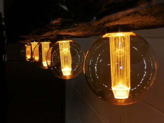 Lumières de faisceau en bois avec supports de lampe 5x, vieux