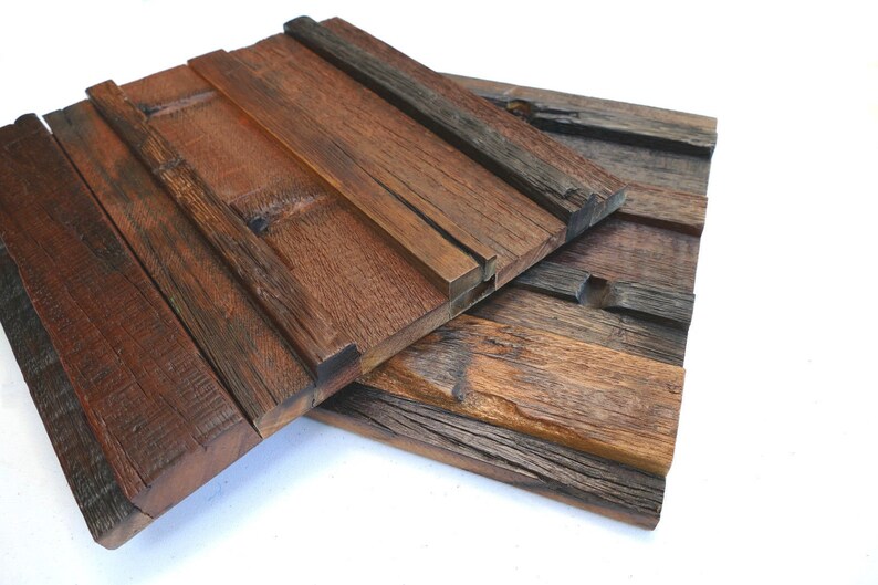 Wooden Wall Tiles Wood Art Reclaimed Decorative Logs Decor 3d Handmade Stunning Panels