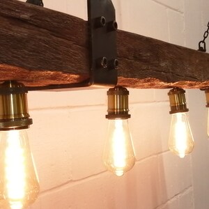suspended wood beam light, beam lighting, wood beam lighting, rustic beam lighting, hanging wood beam light, hanging oak beam lights, suspended wood beam bulbs, rustic wood beam lights, vintage wood beam light, industrial beam light, industrial light