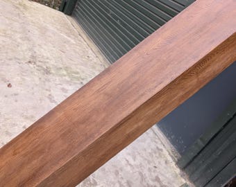 RSJ Oak Faux Wood Ceiling Beam: 4m Hand Hewn PU Beam, LArge Fake Wood Beam For RSJ