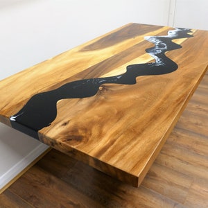 4ftx2ft Resin Dining Table, Epoxy Resin Table, Walnut Slab Table, River, Beach, Tables For Dining, Meeting, Coffee, Wood