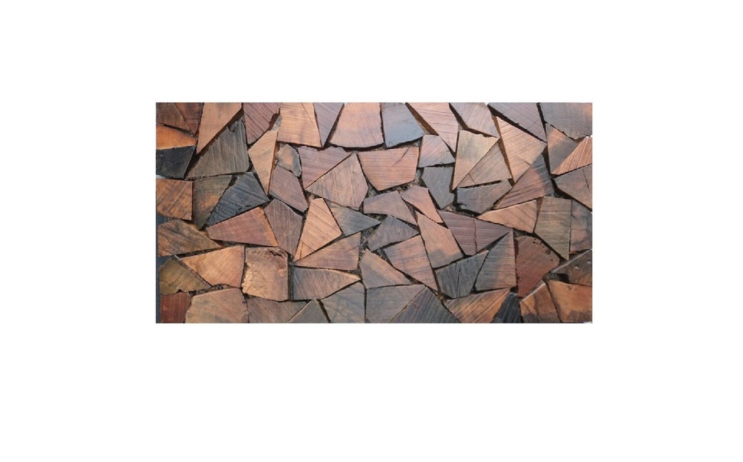 1.1sqm (6 Tiles) Reclaimed Wall Tiles, Mosaic Wall Art, Wood Wall Tiles ...