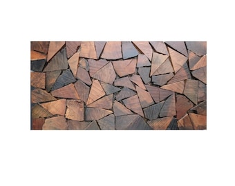 1.1sqm (6 Tiles) Reclaimed Wall Tiles, Mosaic Wall Art, Wood Wall Tiles, Wall Cladding, Decorative, 3D Wall Tiles, Handmade Wall Panels