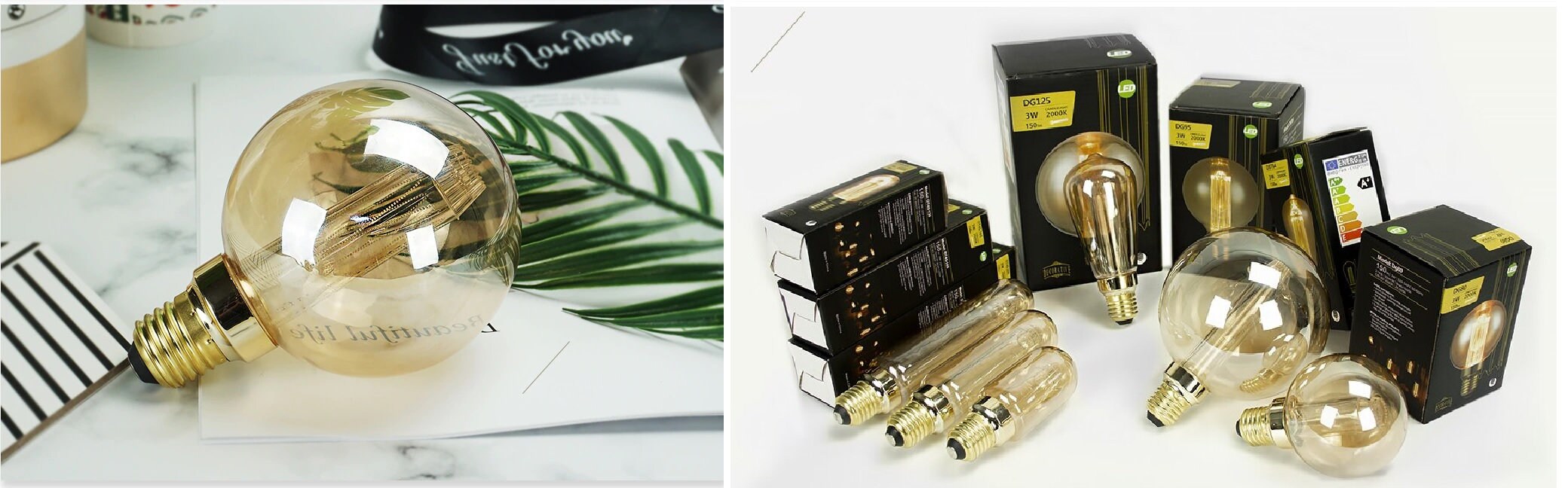 Large Decorative G125 LED Bulb E27 New Design Industrial Etsy