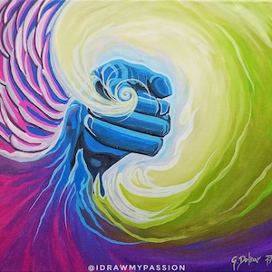 You | Visionary art by @idrawmypassion | Intuitive Energetic Painting | Abstract Fine Art | Print on Canvas