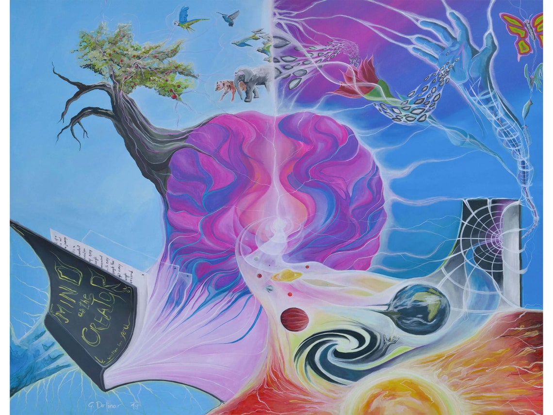 Mind As The Creator Visionary art by idrawmypassion Etsy
