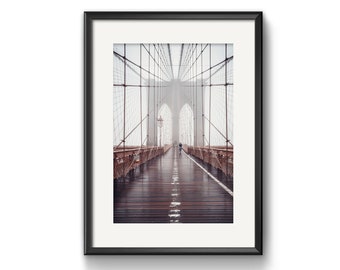 BROOKLYN BRIDGE PRINT, New York City Wall Art, Brooklyn Bridge Wall Art Painting, New York Art, Brooklyn Art, City Print, City Wall Art