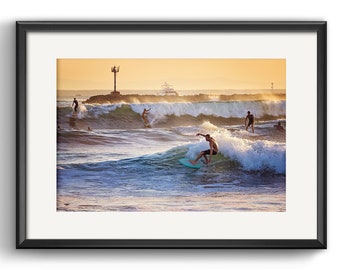 SURFER PHOTOGRAPHY PRINT, California Art Print, Surfing Home Decor, Ocean Surf Print, Surf Photography, Surf Board Print, Surf Poster