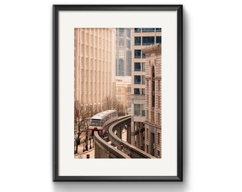 DOWNTOWN SEATTLE PHOTOGRAPHY, Seattle Photography, Limited Edition Seattle Wall Decor, Seattle Art, Seattle Photo, Seattle Monorail