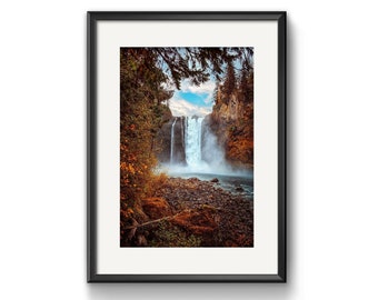 SNOQUALMIE FALLS PRINT, Waterfall, Seattle Photo, Limited Edition Seattle Wall Decor,