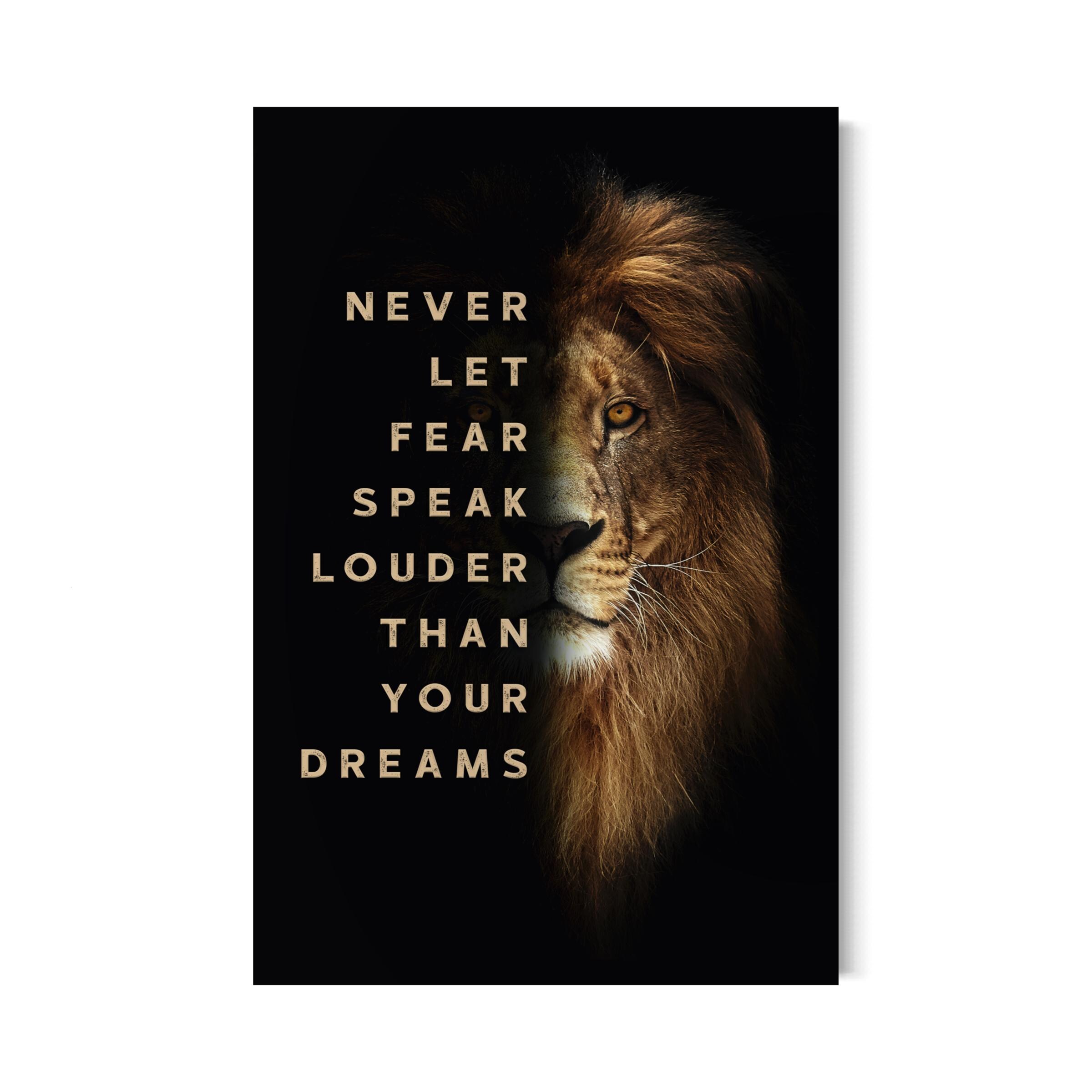 Lion Motivational Canvas Art: Inspirational Office Decor - Etsy