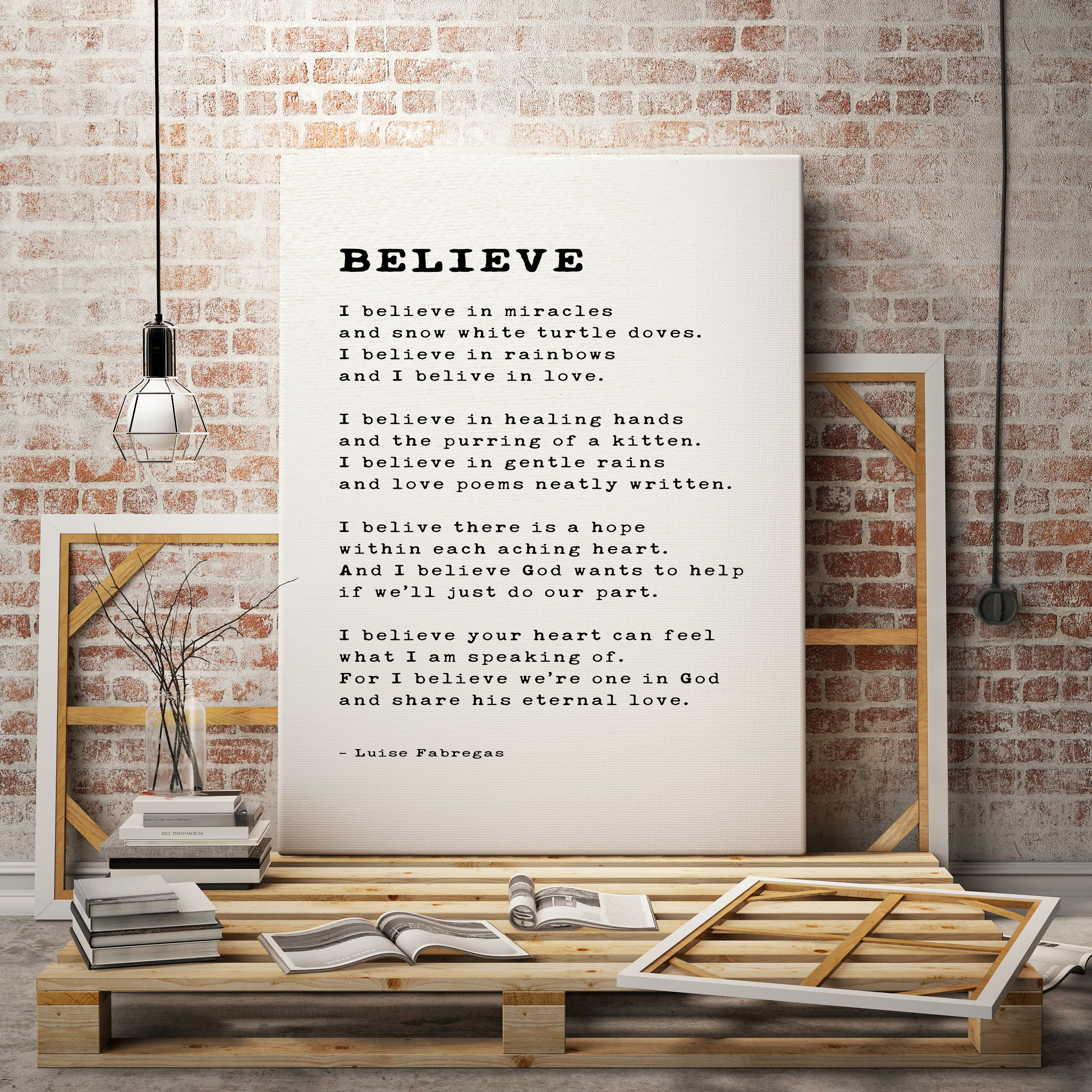 INSPIRATIONAL POEM on CANVAS Inspirational Wall Art Print - Etsy